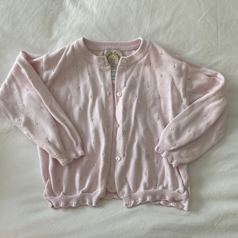 TBBC Pink eyelet cardigan in GUC. Size 3T